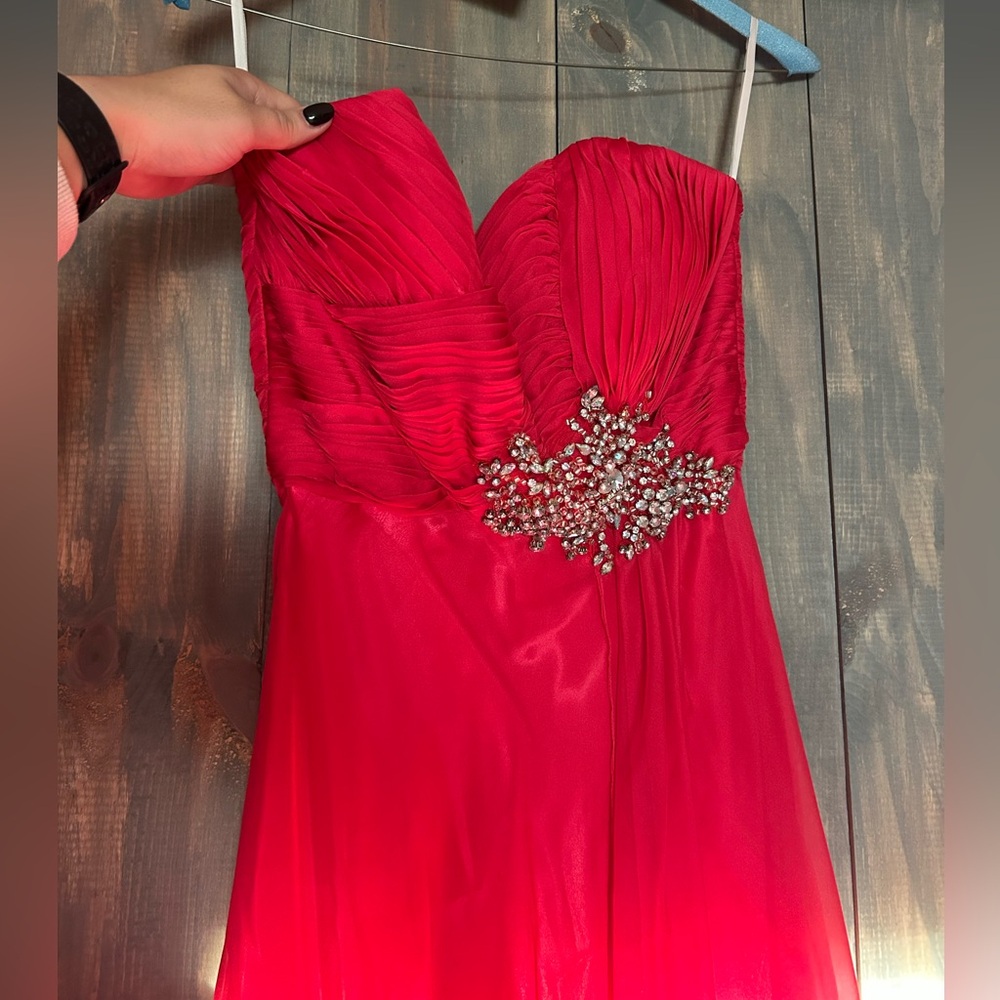 Lina Strapless Pink Dress with Embellishments